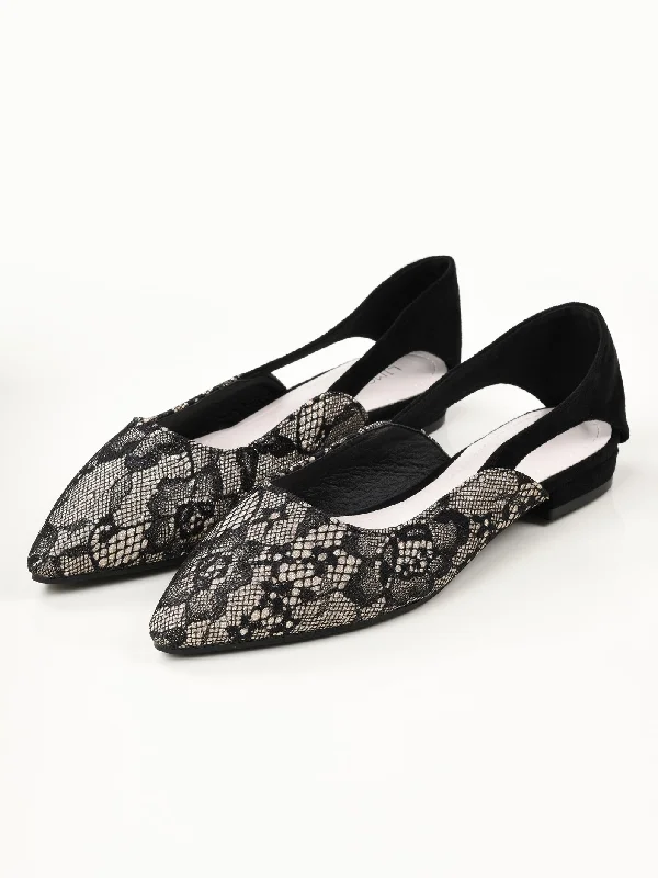 Shimmer Net Shoes - Black