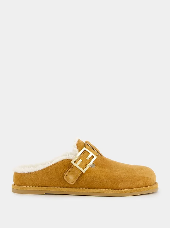 FF Strap Suede Sabots