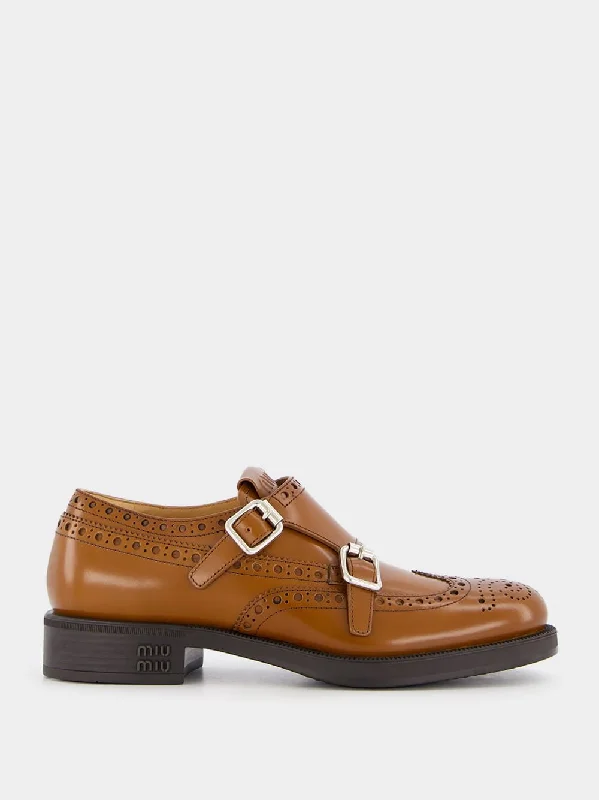 x Church's Leather Double Monk Brogue Shoes