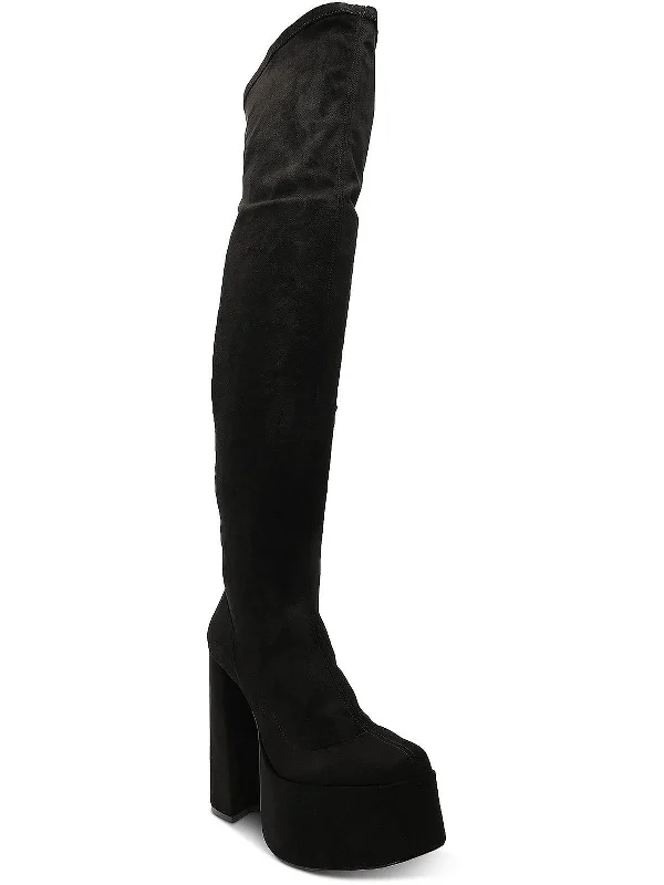 boots for adventurous winter excursions-Shirley  Womens Leather Dressy Over-The-Knee Boots