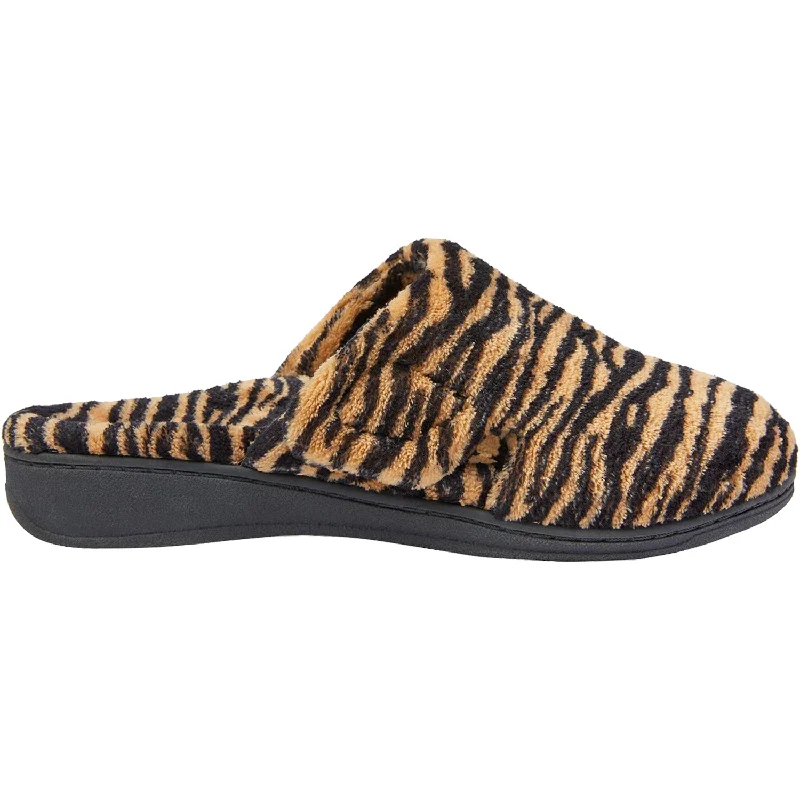 Slippers for sleepwear-Women's Vionic Gemma Slippers Natural Tiger Fabric