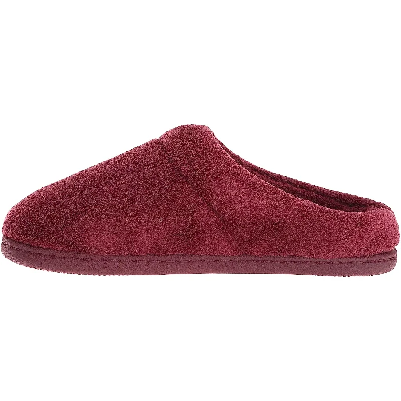 Slippers with soft stitch-Women's Tempur-Pedic Windsock Burgundy Terry Cloth