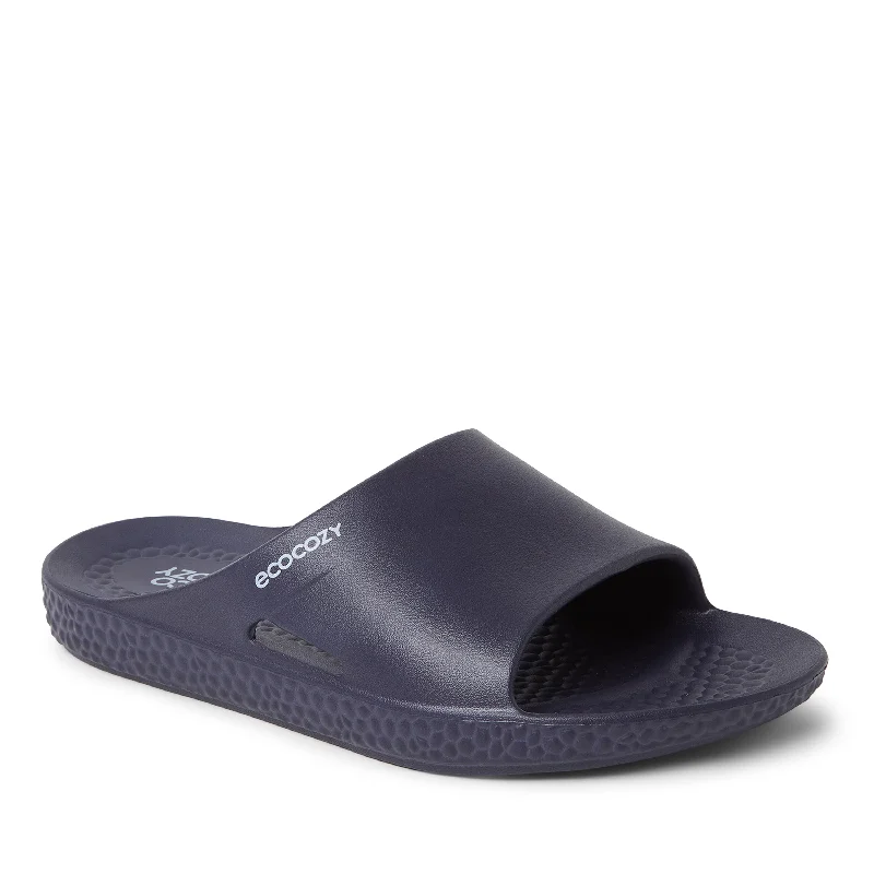 Sandals for quick trips-Dearfoams EcoCozy Women's Sustainable Comfort Slide Sandal