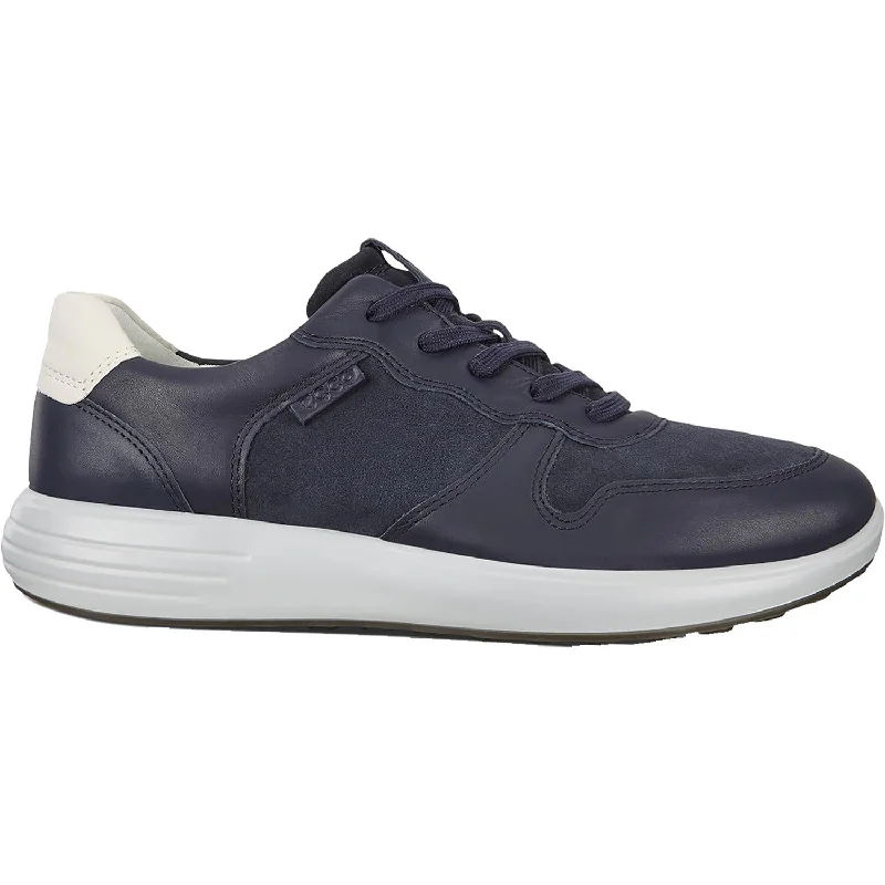 Casual Shoes for Casual Flair-Men's Ecco Soft 7 Runner Night Sky Suede/Leather