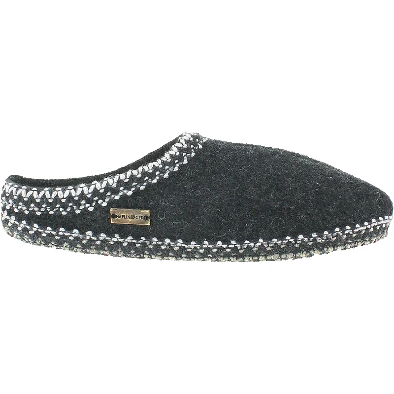 Slippers with casual set-Unisex Haflinger AS Charcoal Boiled Wool