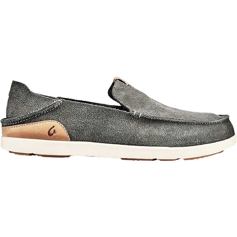 Casual Shoes for Casual Glow-Men's OluKai Nalukai Kala Slip-On Fog/Bone Leather