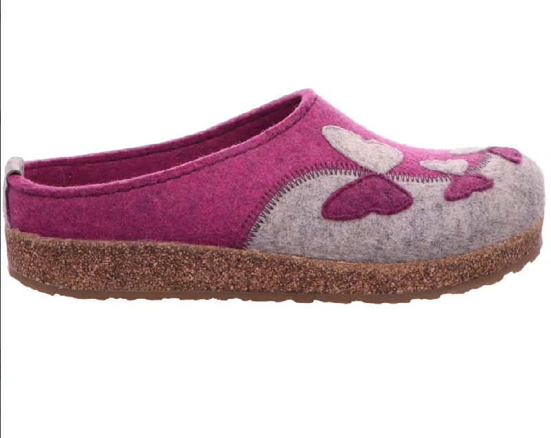 Slippers for recliner ease-Women's Haflinger Mariposa Silver Grey Mulberry