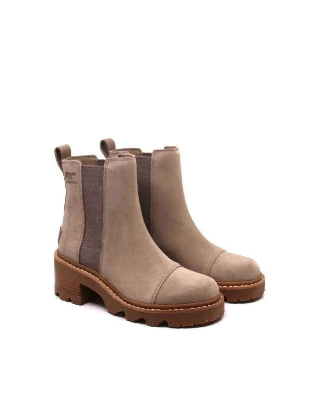 boots with deep tread for icy terrain-Joan Now Chelsea Boot In Omega Taupe/gum