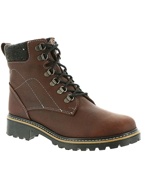 boots with advanced insulation for warmth-Penny Womens Leather Fleece Lined Casual Boots