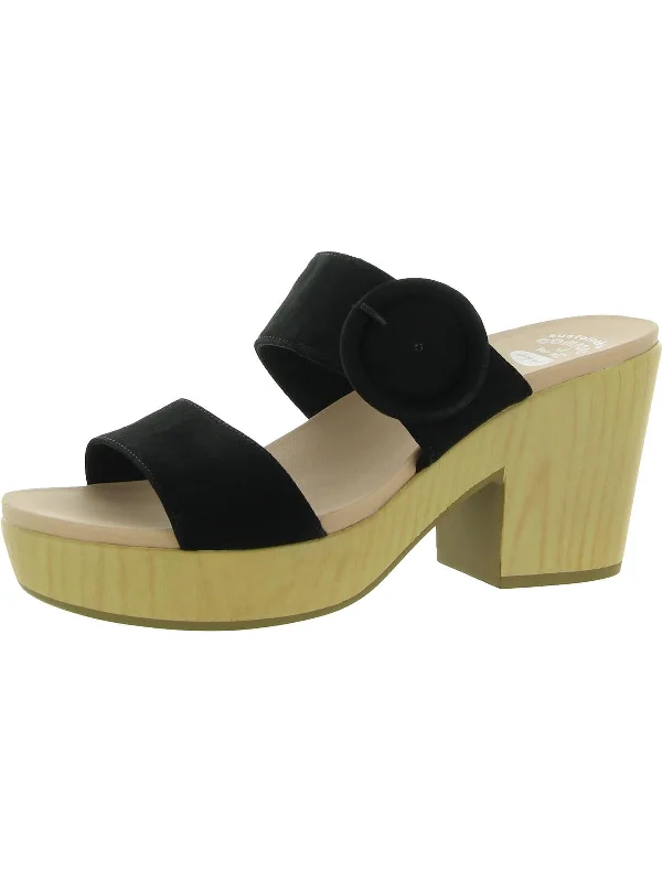 Sandals for stylish beach vibes-Bayside Womens Open Toe Cushioned Footbed Platform Sandals