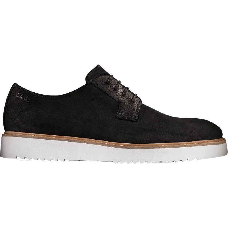 Casual Shoes with Swagger-Men's Clarks Ernest Walk Black Suede