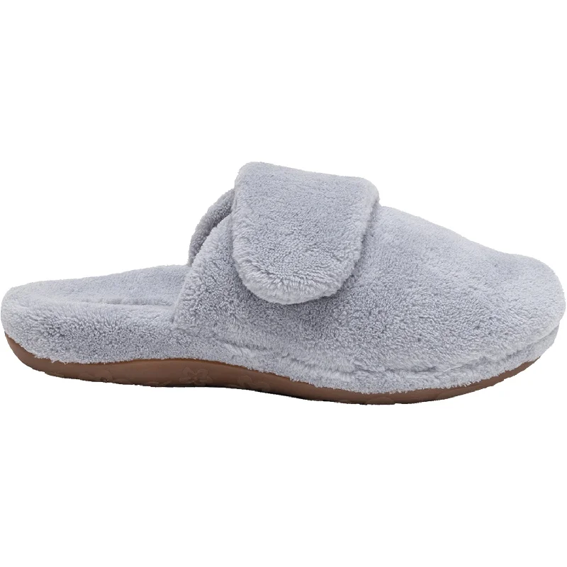 Slippers for fall coziness-Women's Aetrex Mandy Grey Terrycloth