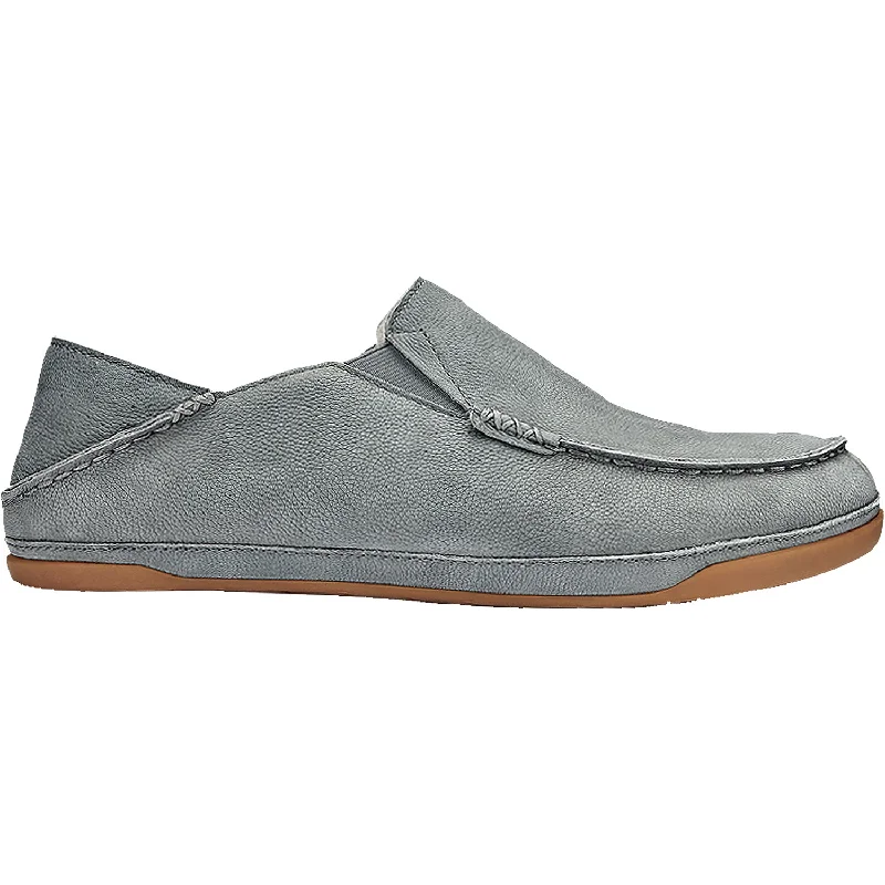 Slippers with winter wood-Men's OluKai Kipuka Hulu Charcoal Nubuck