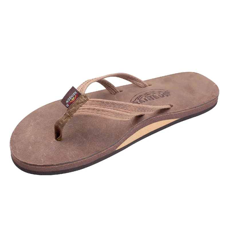 Sandals with criss-cross toe straps-Rainbow Sandpiper Double Strap Single Women's Sandals - Nogales Wood