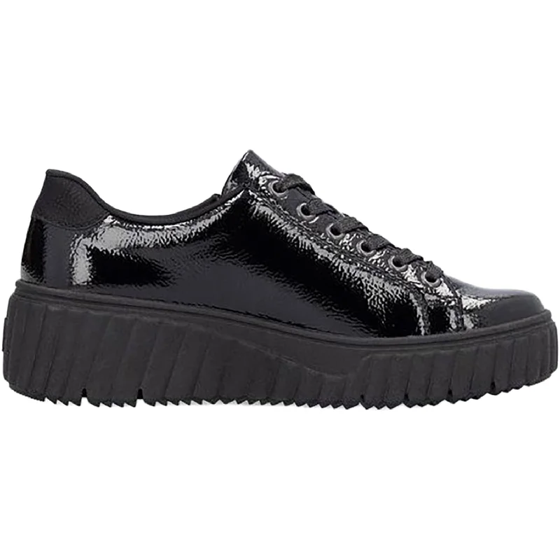 Casual Shoes for Casual Casual Home-Women's Rieker N2501-00 Nero/Schwarz/Black Crashlack Patent Leather