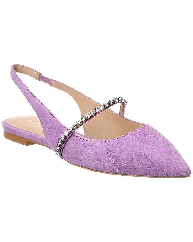 Flats for minimalist souls-Stuart Weitzman Crystalline Suede Slingback Flat