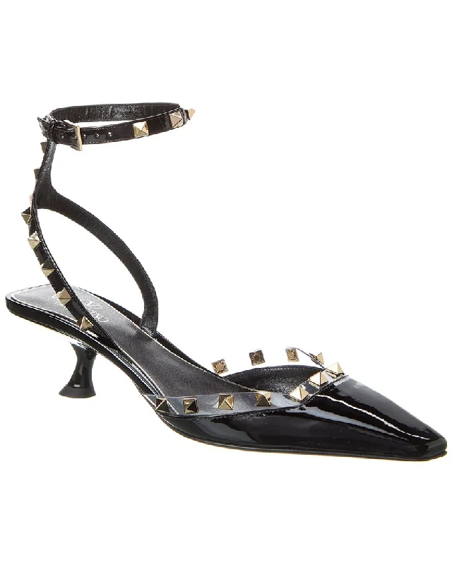 Valentino Rockstud 50 Patent & Vinyl Pump