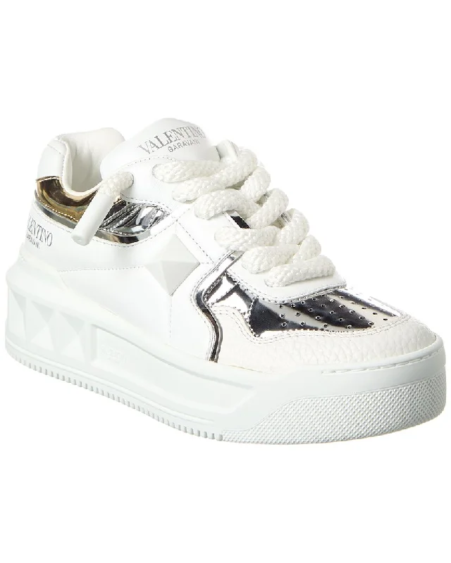 High-performance athletic shoes-Valentino Leather Sneaker