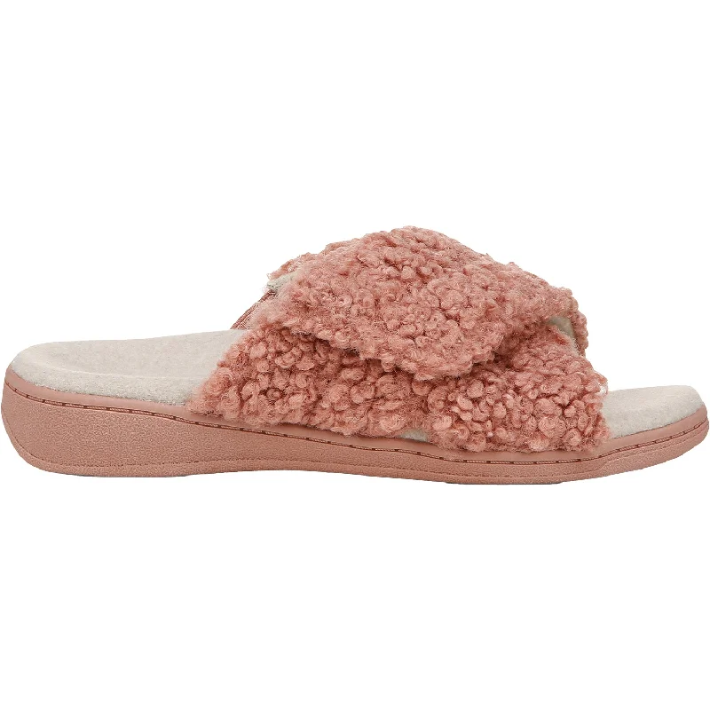 Slippers with soft yarn-Women's Vionic Relax II Cinder Rose Shearling