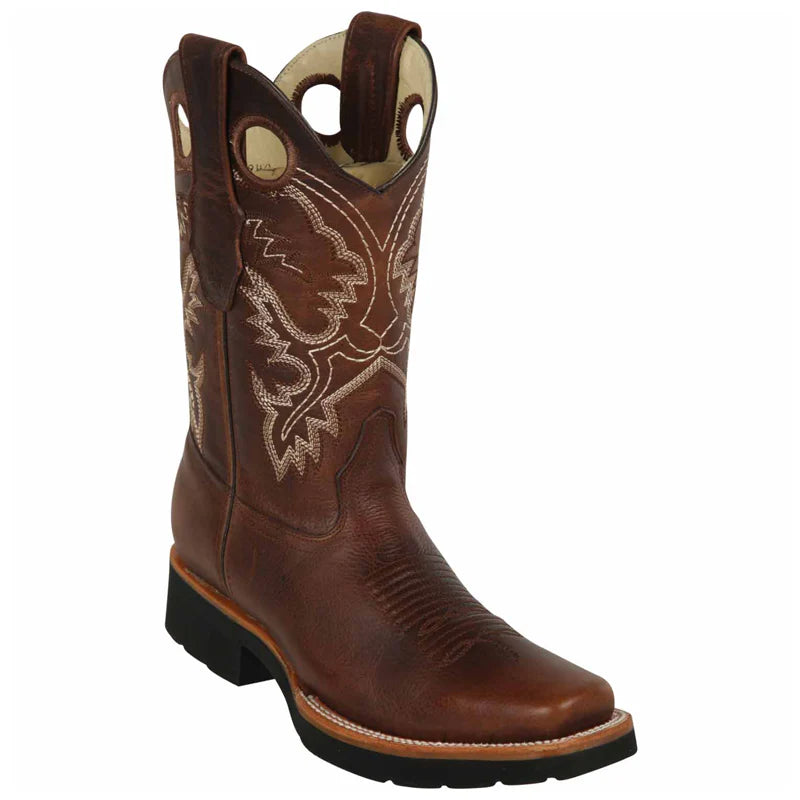 boots for everyday winter use and warmth-Los Altos 813E9940 Men's Walnut Genuine Rodeo Boots