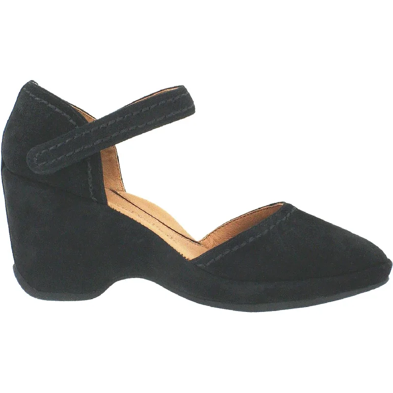 Fashion dress shoes with straps-Women's L'Amour Des Pieds Orva Black Suede