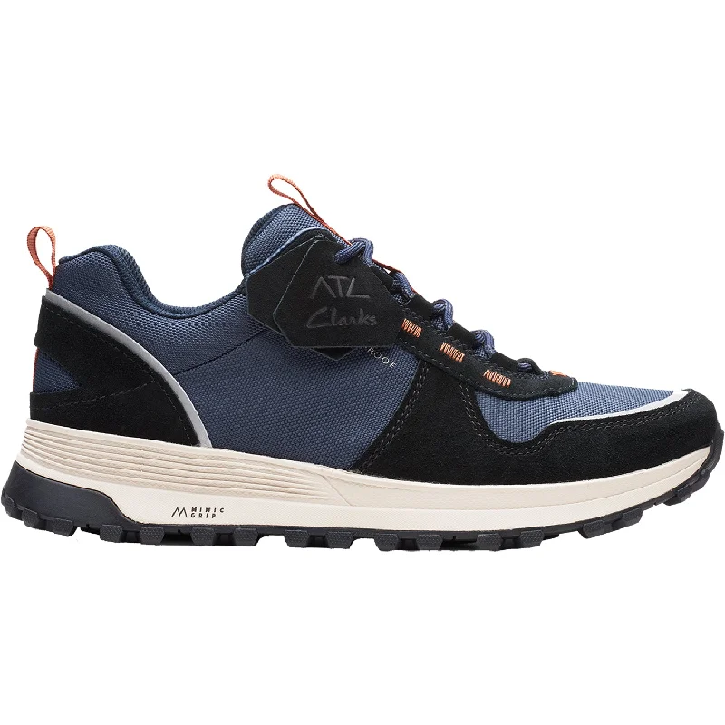 Casual Shoes with Swagger-Men's Clarks ATL Trek Walk Navy Combi Leather/Textile