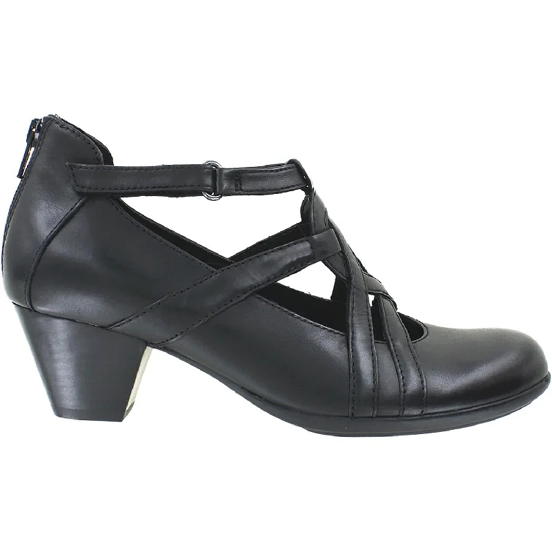 Fashion dress shoes with testimonials-Women's Earth Virtue Black Leather