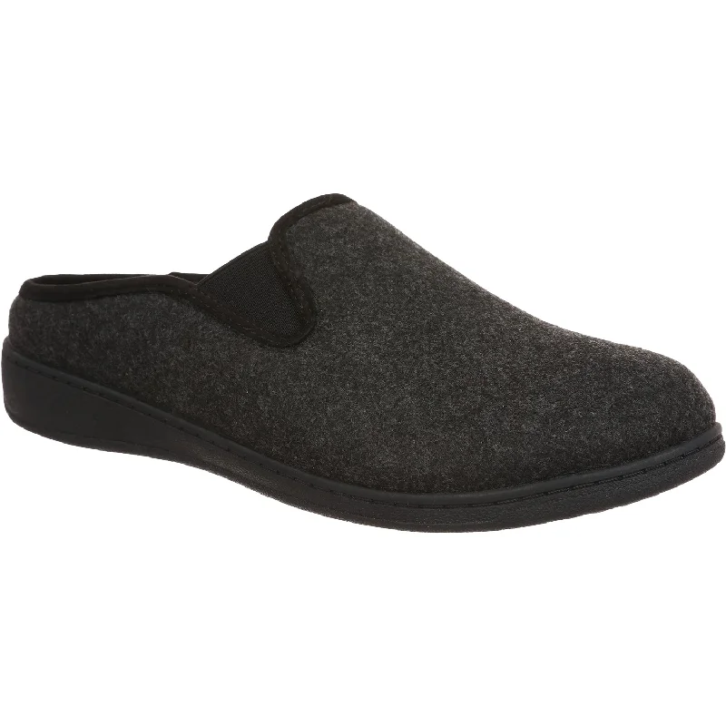 Slippers for knit tops-Men's Vionic Unwind Black Wool