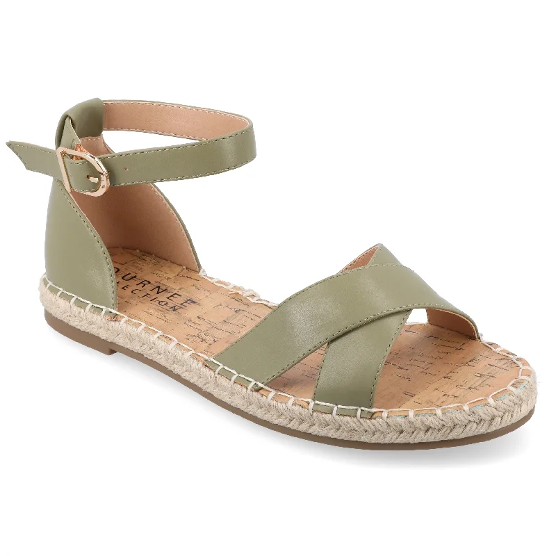 Sandals with criss-cross pattern-Journee Collection Women's Wide Width Lyddia Sandal