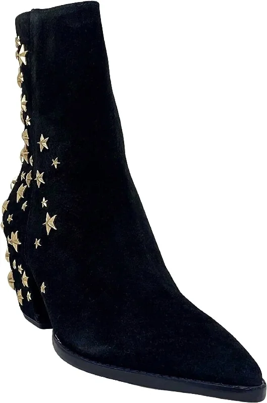 boots for daily outdoor wear-Caty Boot Limited Edition In Black Suede