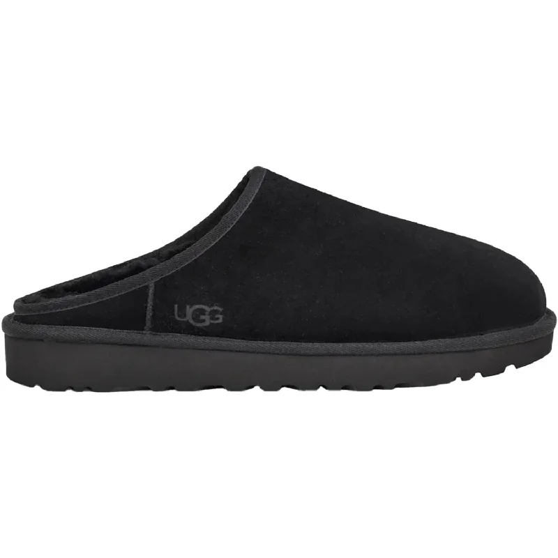 Slippers for gaming toes-Men's UGG Classic Slip-On Black Suede