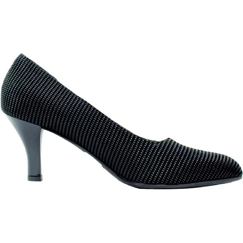 Fashion dress shoes with trousers-Women's BeautiFeel Passion Black Linear 3D Print Suede