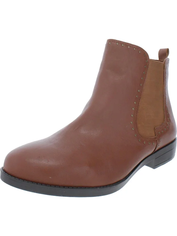 boots with breathable uppers for comfort-Scout Womens Leather Booties Chelsea Boots