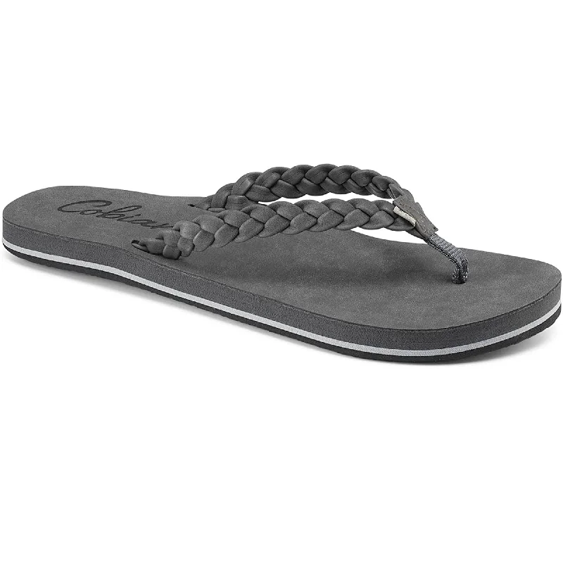 Sandals for casual evening events-Cobian Braided Pacifica Women's Sandals - Charcoal