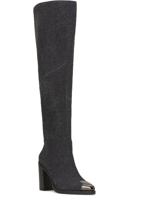 boots for stylish adventures in cold weather-BIDEMI Womens Pointed toe Block heel Over-The-Knee Boots