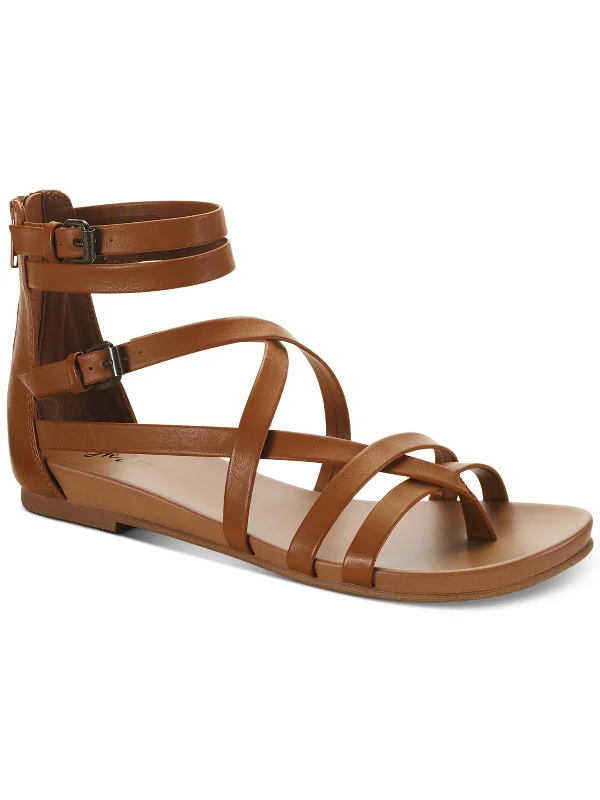 Sandals with trendy buckle designs-Chelseaa Womens Thong Ankle Strap Wedge Sandals