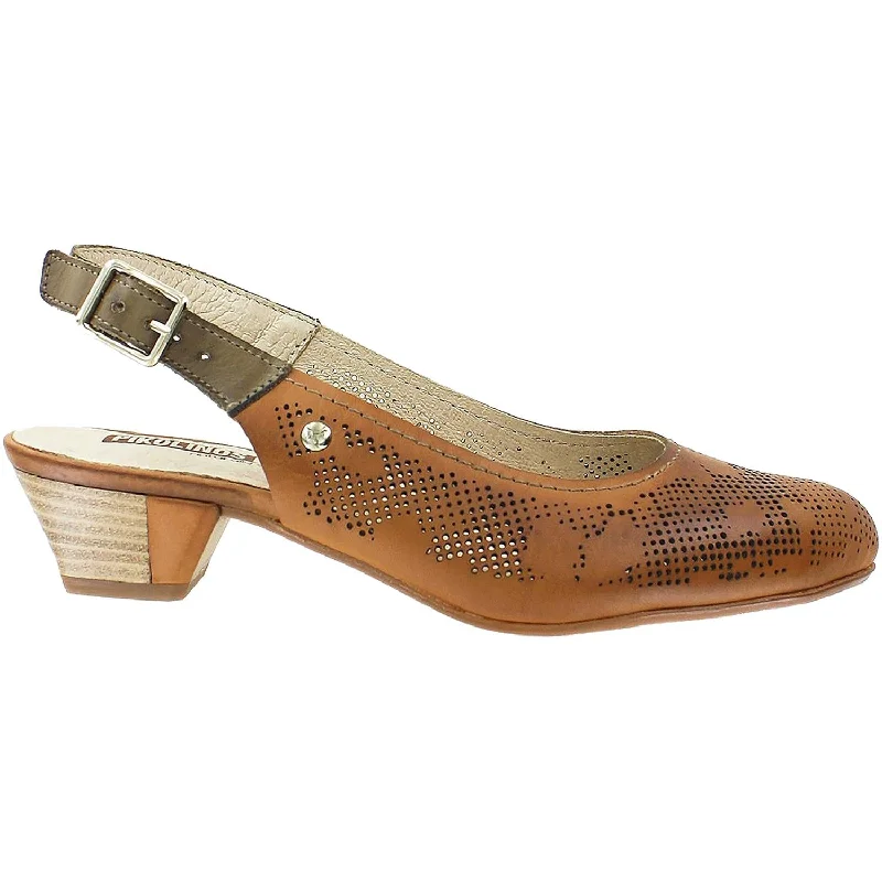 Fashion dress shoes with stripes-Women's Pikolinos Elba W3M-5681 Brandy Leather