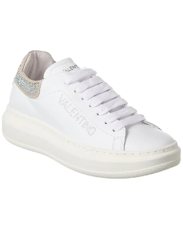 Athletic shoes for everyday performance with arch support-Valentino by Mario Valentino Fresia Sparkling Leather Sneaker