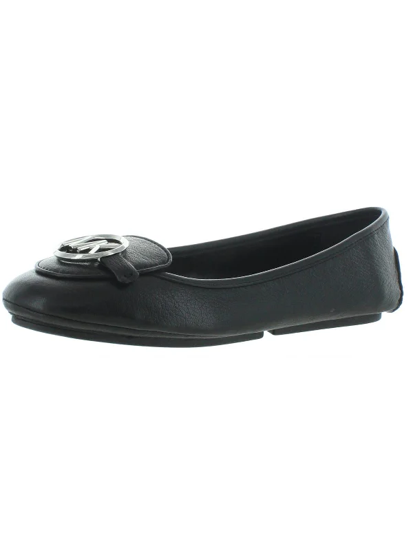 Modern flats with patios-Lillie Moc Womens Leather Signature Moccasins