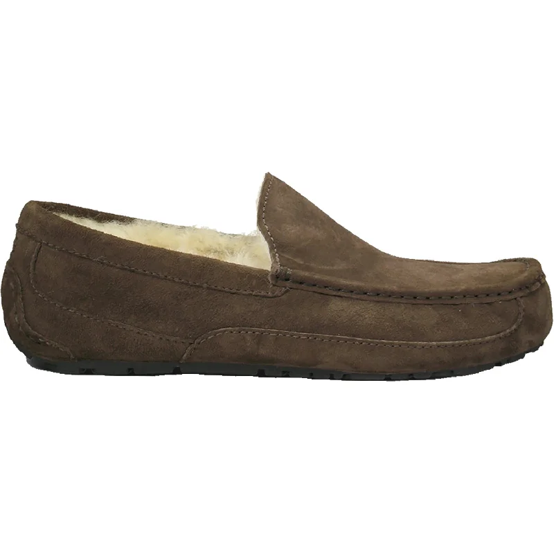 Slippers with fuzzy craft-Men's UGG Ascot Espresso Suede