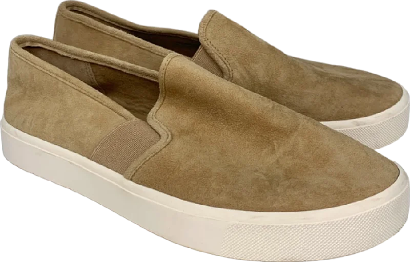 Athletic shoes for gym and training-Vince Tan Slip On Suede Sneakers UK 4.5