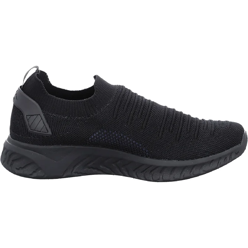 Casual Shoes with Energy-Men's Ara Spokane Black Woven Stretch Fabric