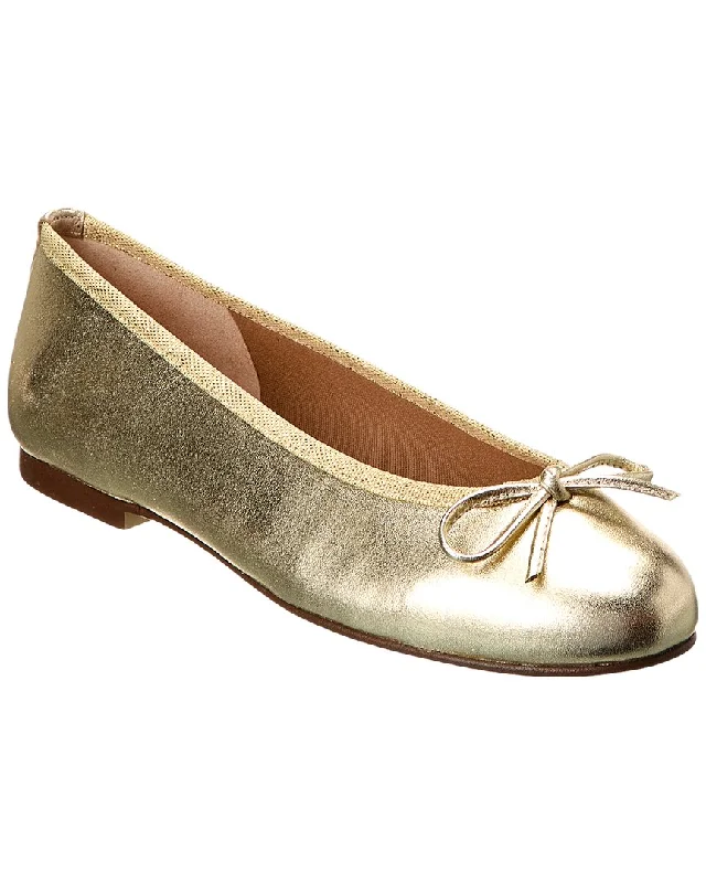 Modern flats with charm-French Sole Emerald Leather Flat