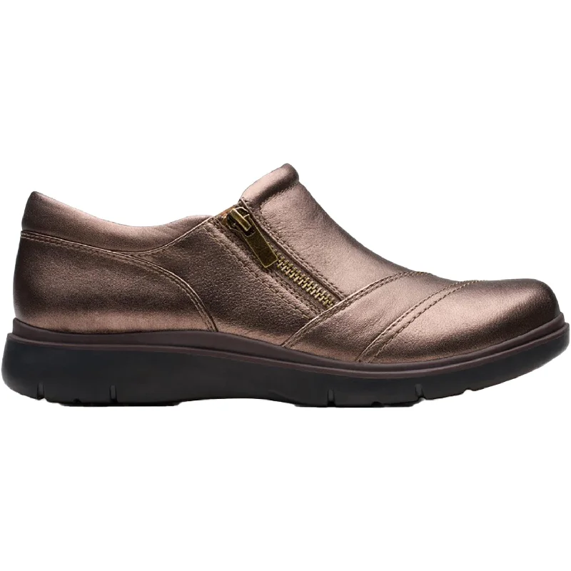 Casual Shoes Easy Comfort-Women's Clarks Certina Pure Antique Bronze Leather