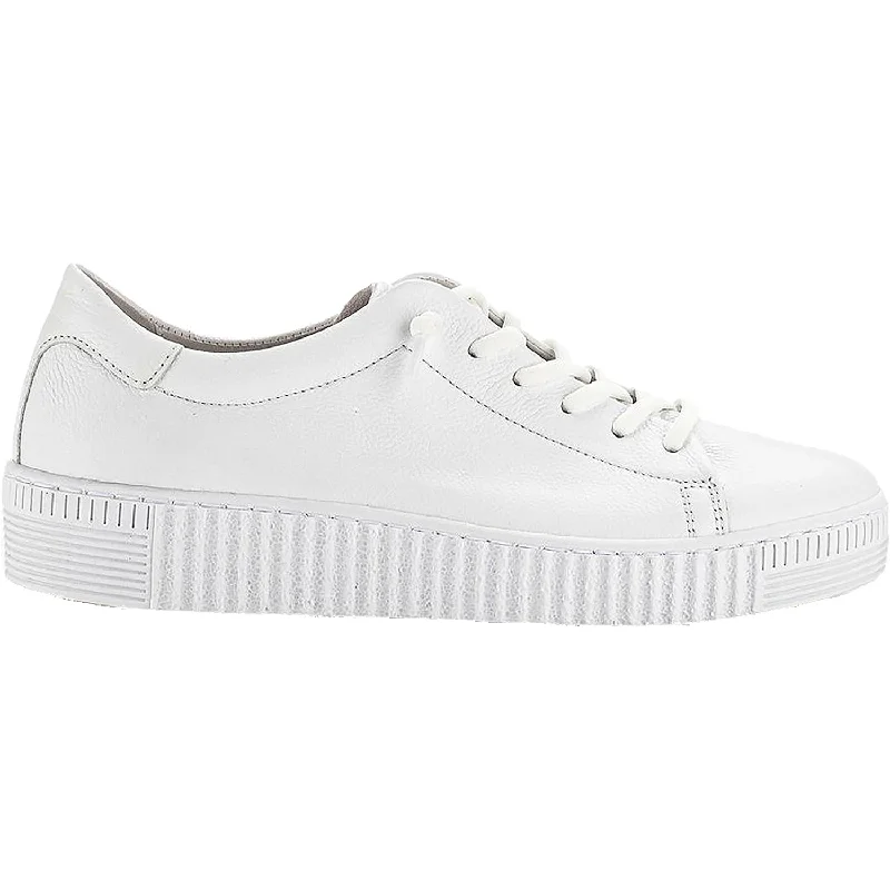 Casual Shoes with Edge-Women's Gabor 3.331.21 Ice White Leather