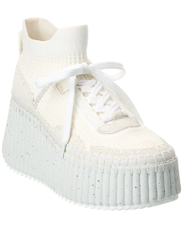 Athletic shoes for both indoor and outdoor activities-Chloé Nama Knit Platform Sneaker