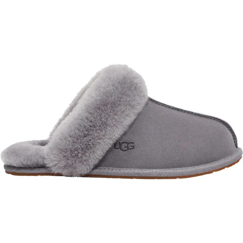 Slippers with big screen-Women's UGG Scuffette II Lighthouse Grey Suede