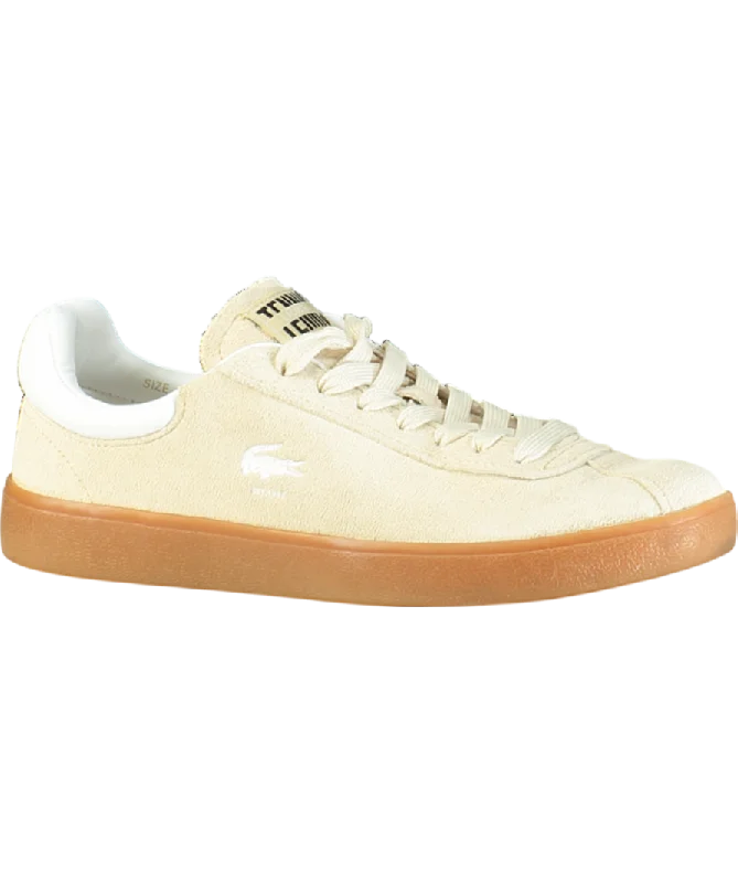 Athletic shoes for strength training-Lacoste Beige Baseshot Suede Sneakers UK 5 EU 38 👠