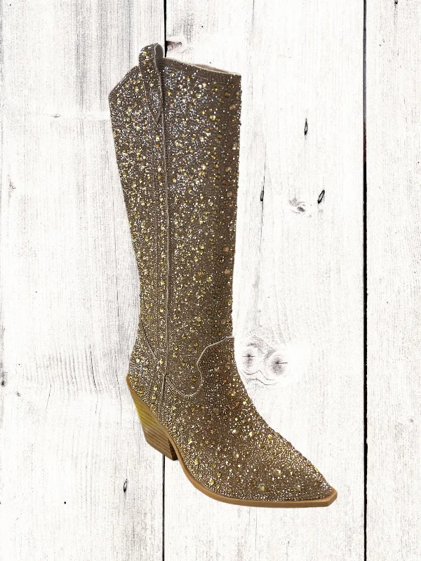 boots with removable insoles for comfort-Hey Girl Glitzy Boot