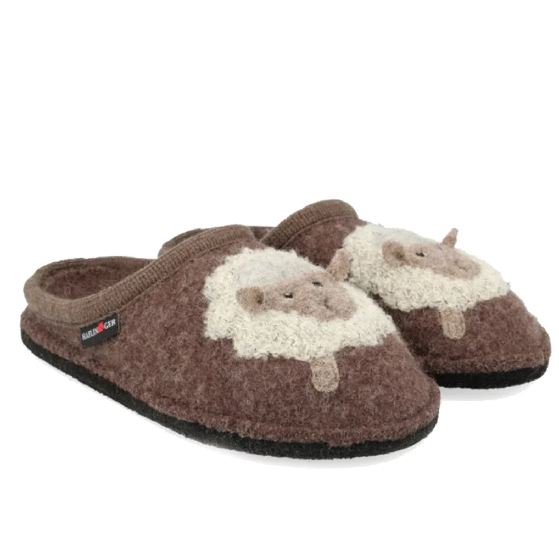 Slippers for streaming-Women's Haflinger Lamby Brown